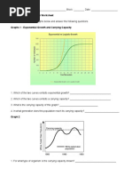 Population Ecology Graph Worksheet PDF