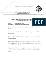 Pengembangan Kasus Posisi Peradilan Semu Tingkat Internal Piala Dekan Universitas Diponegoro Pseudorecthspraak