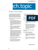 Troubleshooting Rough or Dull Surface