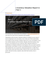 Setting Up An Inventory Valuation Report in Dynamics AX Part 1 & 2