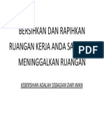 Bersihkan Dan Rapihkan Ruangan Kerja Anda Saat Akan Meninggalkan Ruangan