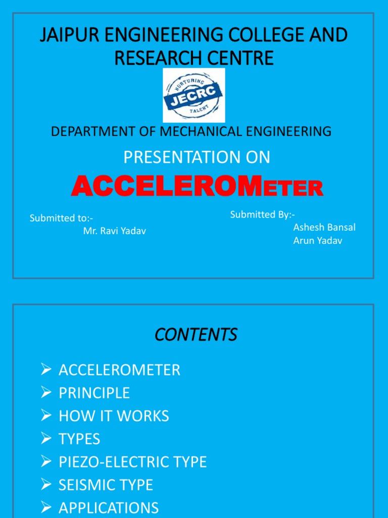Understanding Accelerometers: Types & Applications | PDF ...