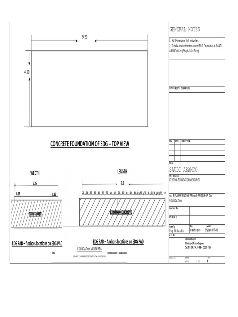 Generator Foundation Drawing PDF Business Energy And Resource