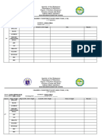 Learning Competency Monitoring Form