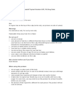 Kirkland Minoxidil Solution Instructions PDF