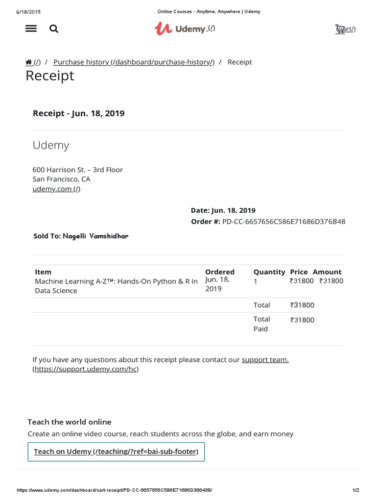 Machine - Learning - Receipt Final | PDF | Business | Technology ...