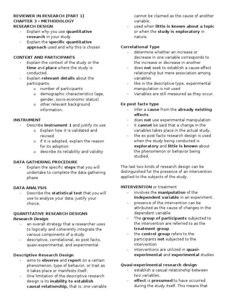 Grade 11 Research Design Overview | PDF | Research Design | Validity ...