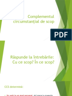 Complementul Circumstanțial de Scop