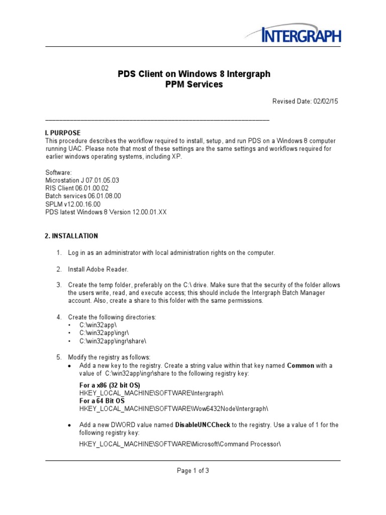 PDS Client On Windows 8 PDF Windows Registry Installation
