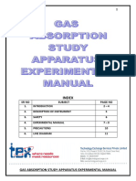 Gas Absorption Study Apparatus  Experimental Manual