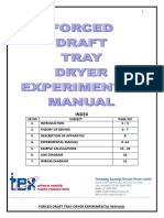 Force Draft Tray Dryer Experimental Manual