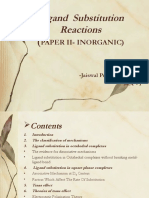 Ligand Substitution Reactions Mechanisms