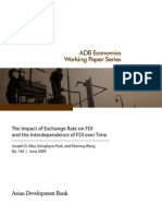 Impact of FX on FDI - Adb 2009