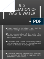 Evaluation of Waste Water