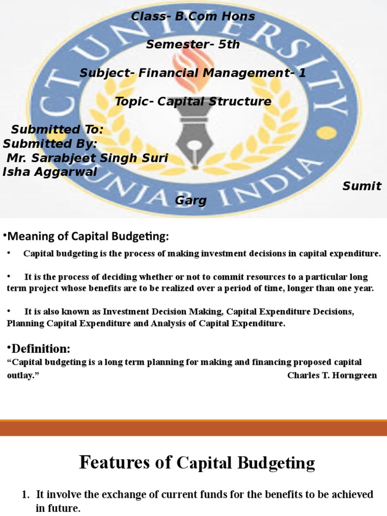 Capital Budgeting Overview and Process | PDF | Career & Growth ...