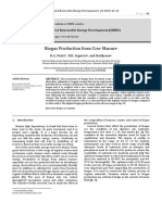 Biogas Production From Cow Manure PDF