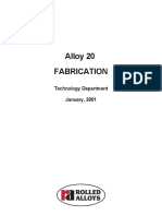 Suggested Fabrication Procedures For 20Cb-3® (Alloy 20) Stainless UNS N08020 PDF