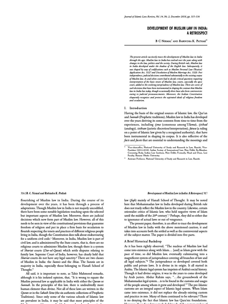 development-of-muslim-law-in-india-a-ret-pdf-pdf-sharia-divorce
