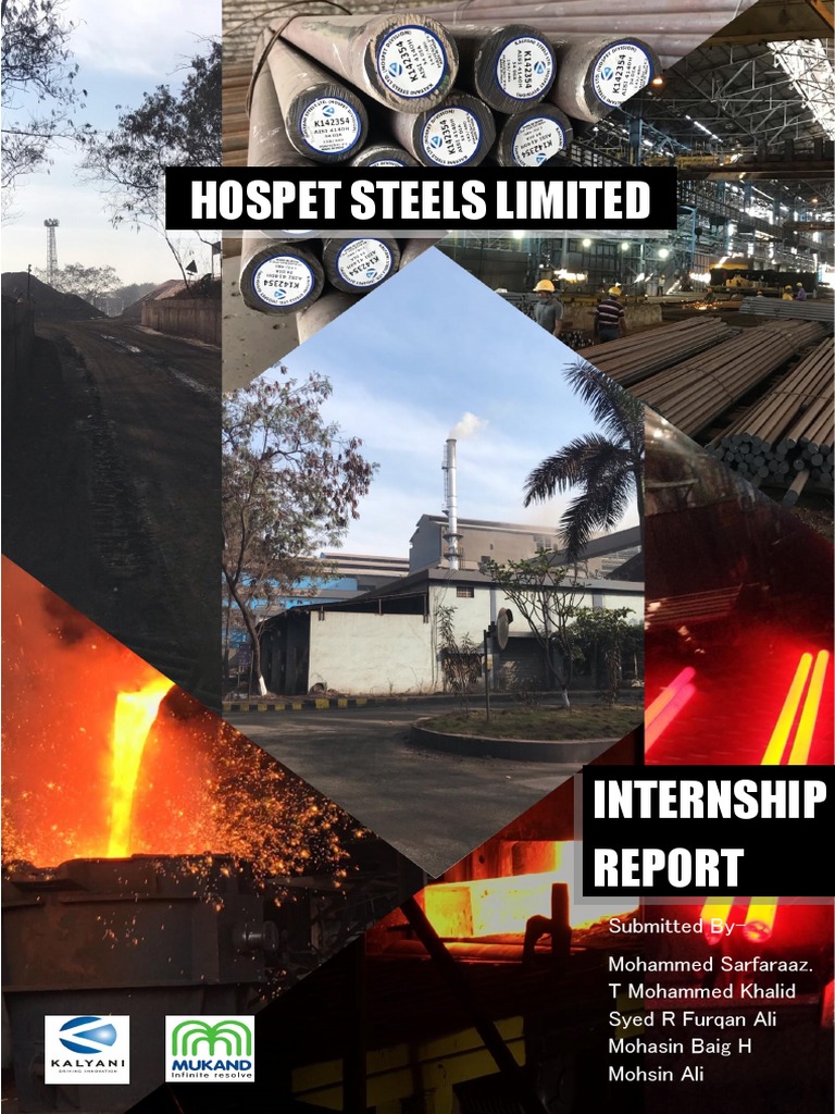 Hospet Steels Limited Internship Report (PDIT Hospet) PDF Rolling