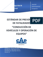 06 Estándar de Prevención de Fatalidades Conducción de Vehículos y Operación de Equipos Rev.1