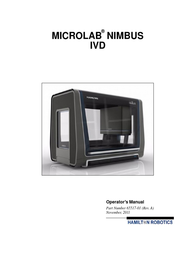 NIMBUS IVD Operators Manual EN PDF Computing And Information