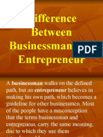 Difference Between Business and Entrepreneur