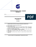 Ujian AKhir Tahun Matematik SEM4