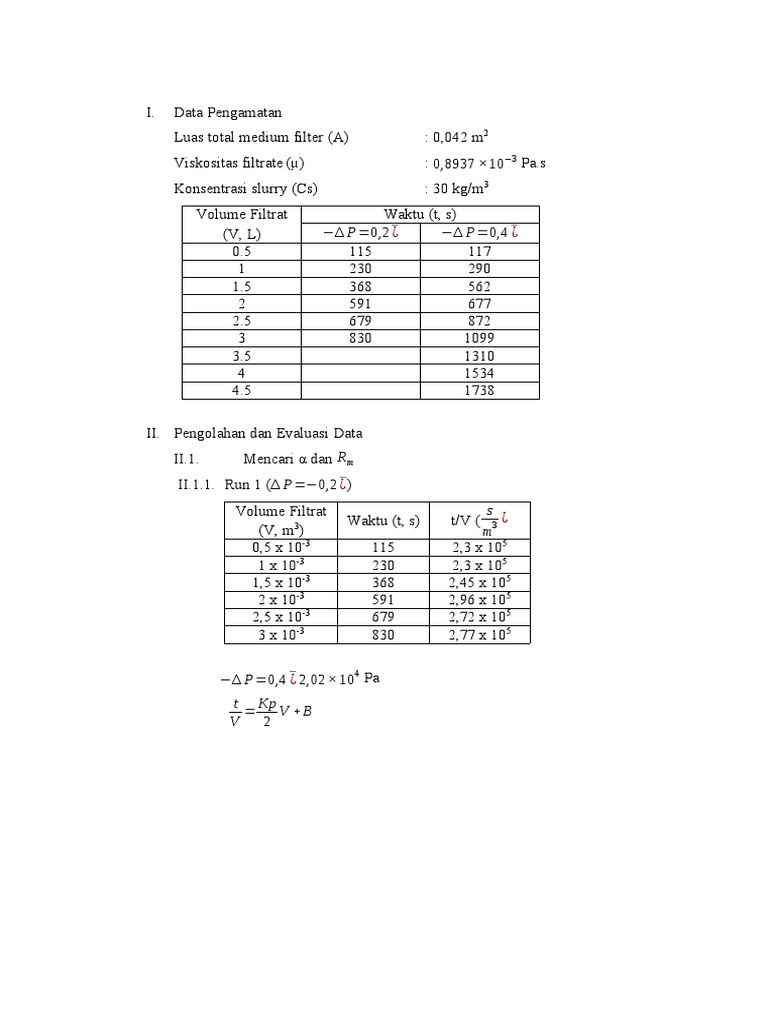 Laporan Filter Testing Unit PDF Filtration Laboratory Techniques