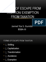 Formsofescapefromtaxation