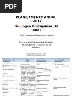 PLANEJAMENTO - Língua Portuguesa