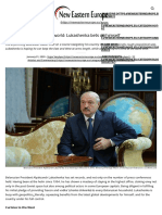 Yegor VASYLYEV - Belarus in The Multipolar World: Lukashenka Bets On Himself