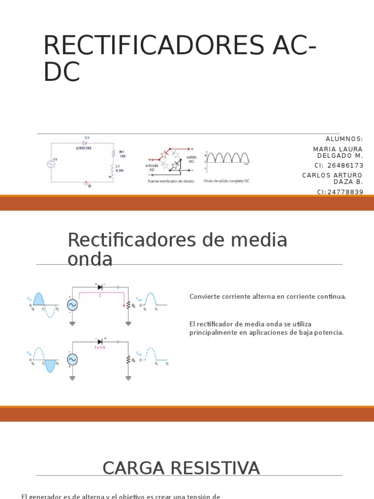Rectificadores Ac-Dc | PDF | Rectificador | Corriente eléctrica