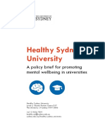 Healthy Sydney University Mental Wellbeing Policy Brief