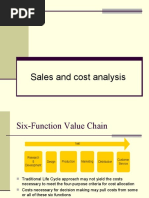 sales and cost analysis