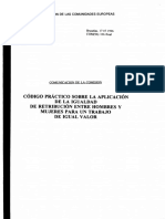 Código Práctico Sobre La Aplicación de La Igualdad de Retribución Entre Hombres y Mujeres para Un Trabajo de Igual Valor