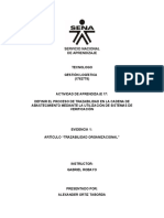 Evidencia 1 Artículo Trazabilidad Organizacional ACTIVIDAD 17