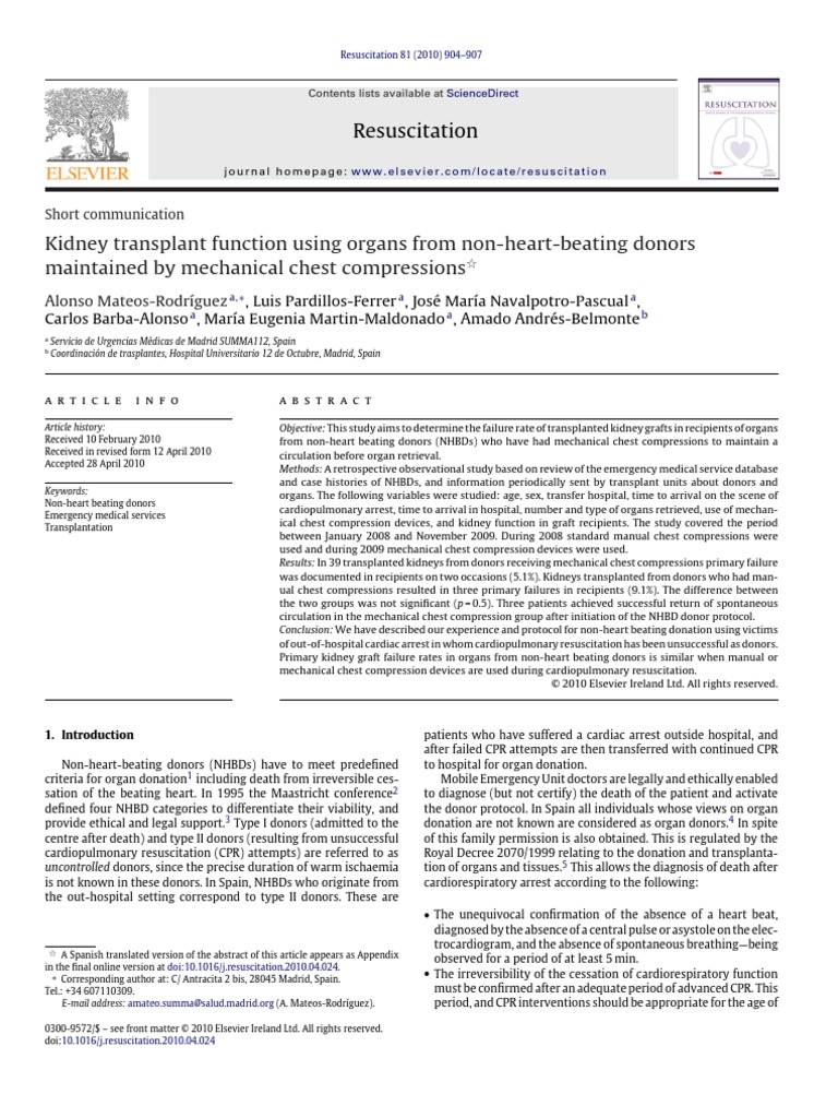 NHBD 2010 PDF | PDF | Cardiopulmonary Resuscitation | Organ Donation