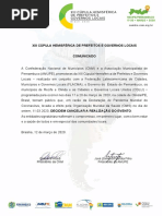 Comunicado Cancelamento Cumbre