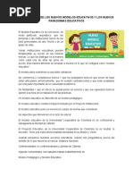 Componentes de Los Nuevos Modelos Educativos y Los Nuevos Paradigmas Educativos
