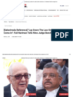(Sabarimala Reference) 'Lay Down The Law Only When Facts Come In' - Fali Nariman Tells Nine Judge Bench