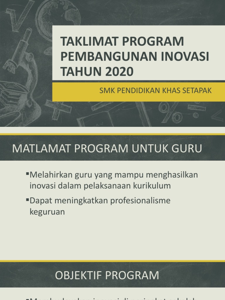 Program Inovasi Pendidikan Khas 2020 | PDF