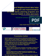 Spatial City and Neighbourhood Data Helps Drive Policy, Program and Implementation of Urban Family Planning Programs and Improve Health in Cities and Slums