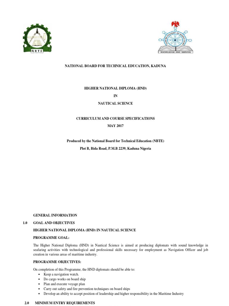 HND NAUTICAL SCIENCE Syllabus PDF PDF Atmosphere Of Earth Water Vapor