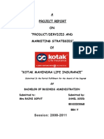 37496091 Project Report on Kotak Life Insurance