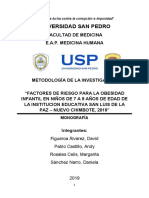 Monografía Factores de Riesgo para Obesidad