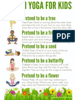 Garden Yoga For Kids Free Printable Poster