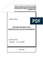 Ingenieria de la Produccion dministracion yFinanzas de Empresas(Clopez)