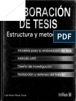Elaboración de Tesis. Estructura y Metodología - Rivas Tovar Luis Arturo PDF