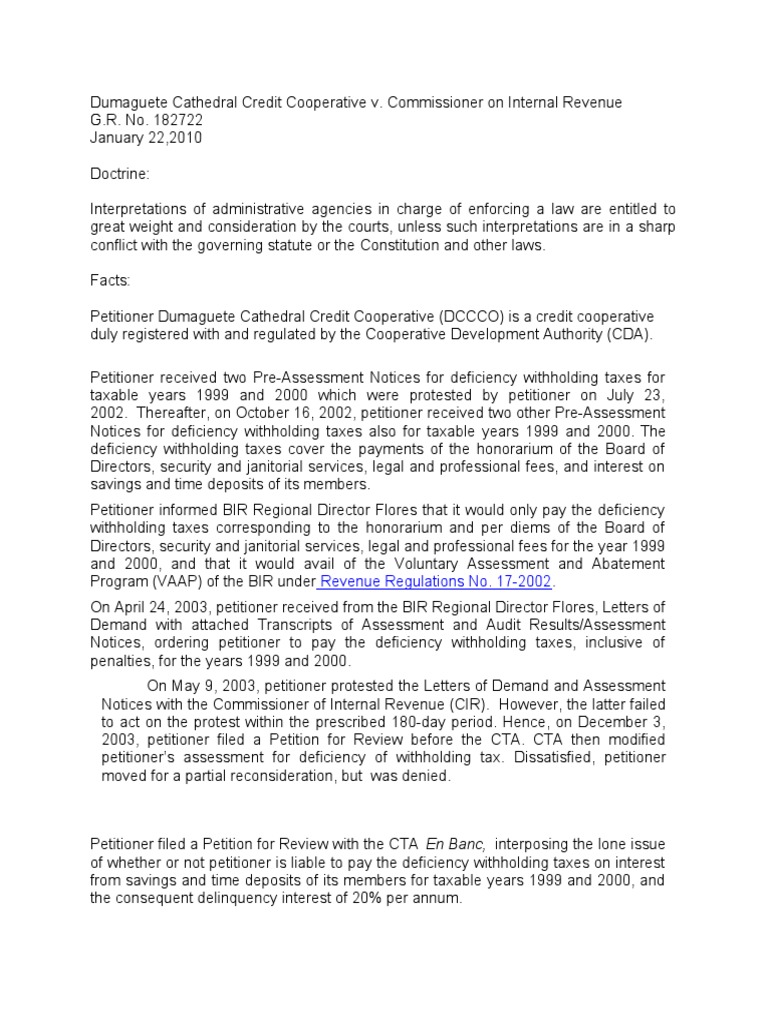 Precedence of Tax Treaties Over Domestic Regulations Deutsche Bank