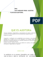 Auditoría: Listas de chequeo y planes para mejorar la calidad